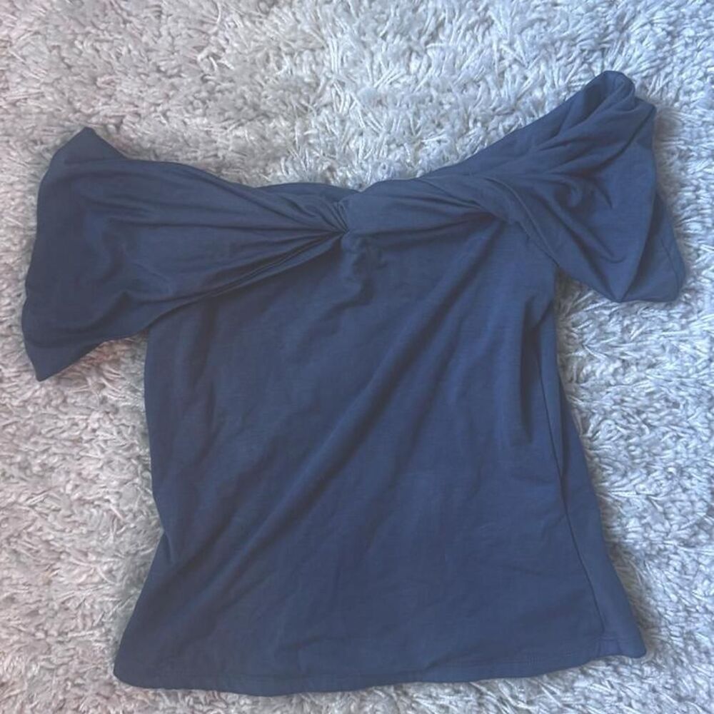 Abercrombie-fitch Women's Navy and Blue Shirt